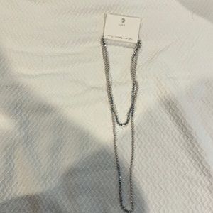 LOFT long faux pearl statement necklace